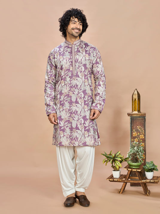 Royal Purple Kurta for Men